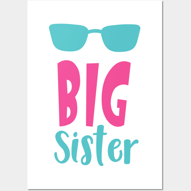 Big Sister, Older Sister, Sunglasses, Sibling Wall Art by Jelena Dunčević